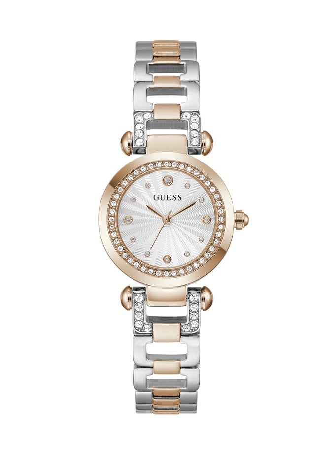 Guess Women's  Rose Gold Tone Case Silver Dial Quartz Watch GW0869L2 - Image 1